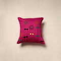Quilted applique work cushion cover (16 x 16 in) 09