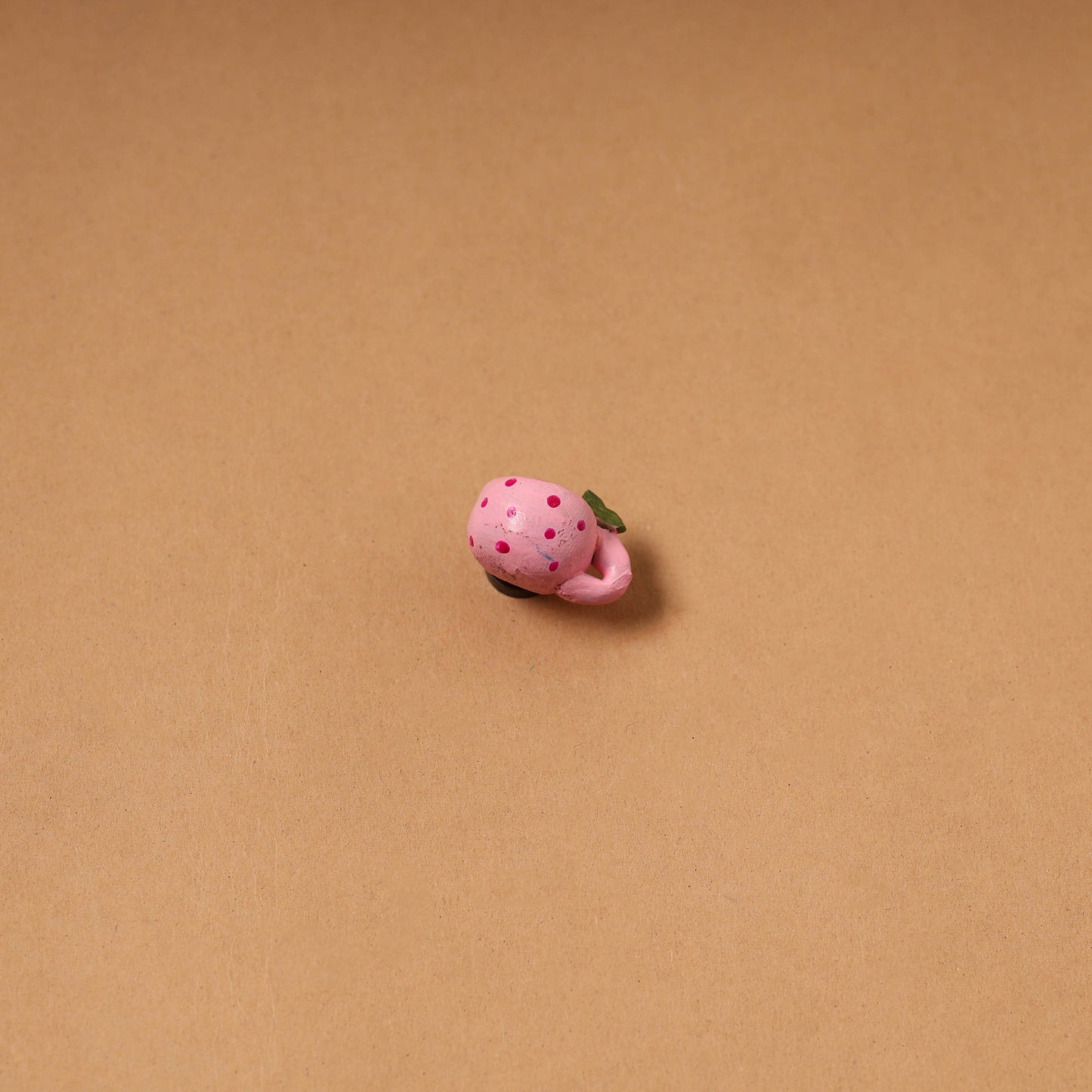 Pink - quirklets handpainted clay strawberry cups fridge