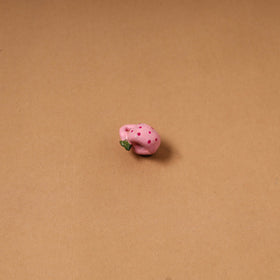 Pink - quirklets handpainted clay strawberry cups fridge