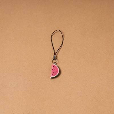 Pink - quirklets handpainted clay watermelon bag charm