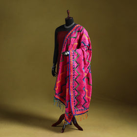 Ranihati chanderi silk zig zag hand embroidery dupatta 30