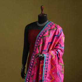 Ranihati chanderi silk zig zag hand embroidery dupatta 44