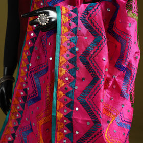 Ranihati chanderi silk zig zag hand embroidery dupatta 20