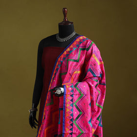 Ranihati chanderi silk zig zag hand embroidery dupatta 30