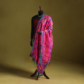 Ranihati chanderi silk zig zag hand embroidery dupatta 44