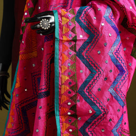 Ranihati chanderi silk zig zag hand embroidery dupatta 31