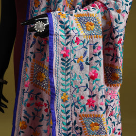 Ranihati chapa work chanderi silk hand embroidery dupatta