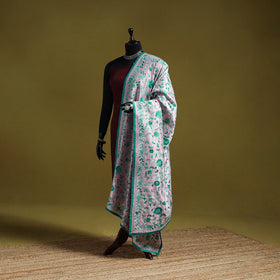 Ranihati chapa work chanderi silk hand embroidery dupatta