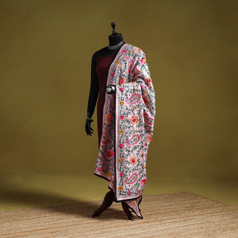 Ranihati chapa work chanderi silk hand embroidery dupatta