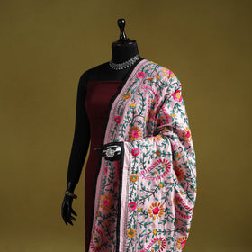 Ranihati chapa work chanderi silk hand embroidery dupatta