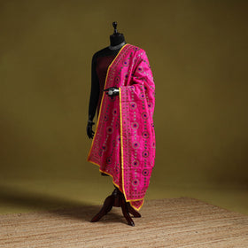 Ranihati chapa work chanderi silk hand embroidery dupatta