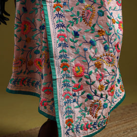 Ranihati chapa work chanderi silk hand embroidery dupatta