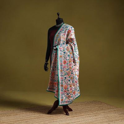 Ranihati chapa work chanderi silk hand embroidery dupatta