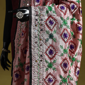 Ranihati chapa work chanderi silk hand embroidery dupatta