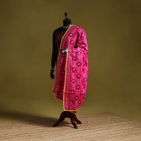 Ranihati chapa work chanderi silk hand embroidery dupatta