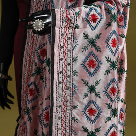 Ranihati chapa work chanderi silk hand embroidery dupatta