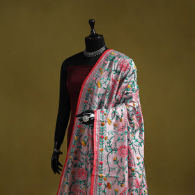 Ranihati chapa work chanderi silk hand embroidery dupatta