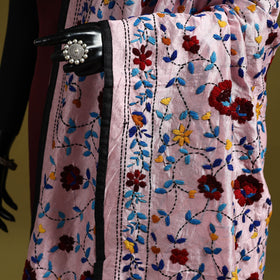 Ranihati chapa work chanderi silk hand embroidery dupatta