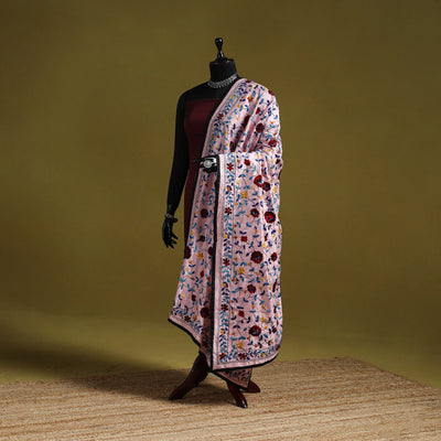 Ranihati chapa work chanderi silk hand embroidery dupatta