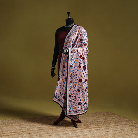 Ranihati chapa work chanderi silk hand embroidery dupatta