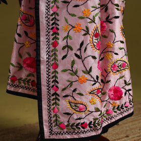 Ranihati chapa work chanderi silk hand embroidery dupatta