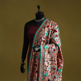 Ranihati chapa work chanderi silk hand embroidery dupatta