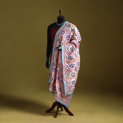 Ranihati chapa work chanderi silk hand embroidery dupatta