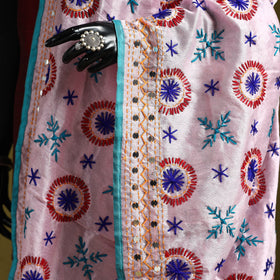 Ranihati chapa work chanderi silk hand embroidery dupatta