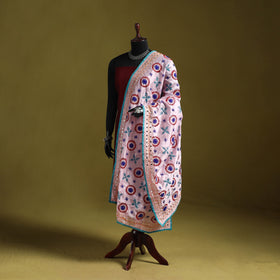 Ranihati chapa work chanderi silk hand embroidery dupatta