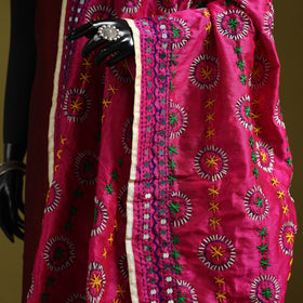 Ranihati chapa work chanderi silk hand embroidery dupatta