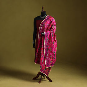 Ranihati chapa work chanderi silk hand embroidery dupatta