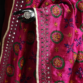 Ranihati chapa work chanderi silk hand embroidery dupatta