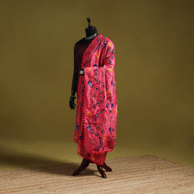 Ranihati chapa work chanderi silk hand embroidery dupatta