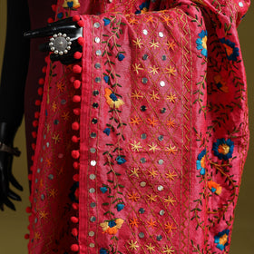 Ranihati chapa work chanderi silk hand embroidery dupatta