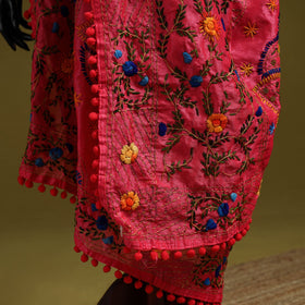 Ranihati chapa work chanderi silk hand embroidery dupatta