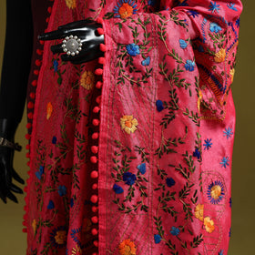 Ranihati chapa work chanderi silk hand embroidery dupatta