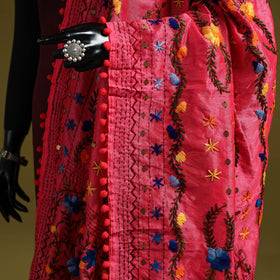 Ranihati chapa work chanderi silk hand embroidery dupatta