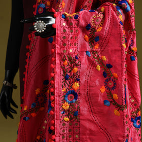 Ranihati chapa work chanderi silk hand embroidery dupatta