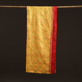 Pink - reversible silk bengal hand kantha stitch stole 145