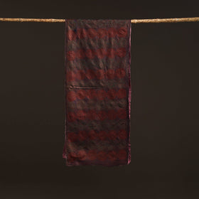 Pink - reversible silk bengal hand kantha stitch stole 169