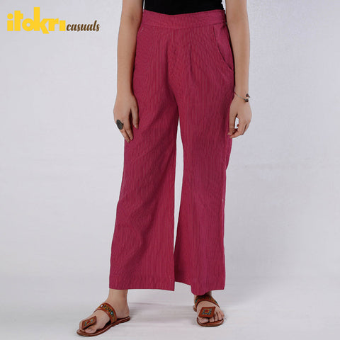 Buy Running Stitch Cotton Palazzo by iTokri Casuals Online at iTokri.com