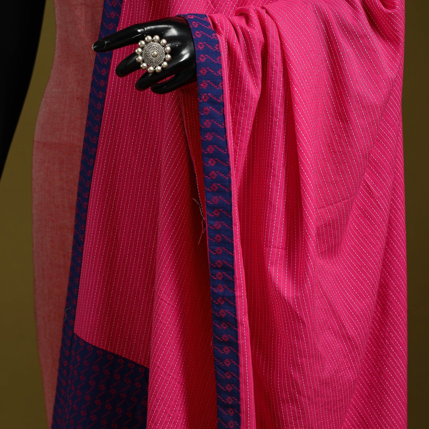Running stitch with patchwork cotton dupatta 02