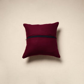 Pink - running stitch plain cotton cushion cover 99