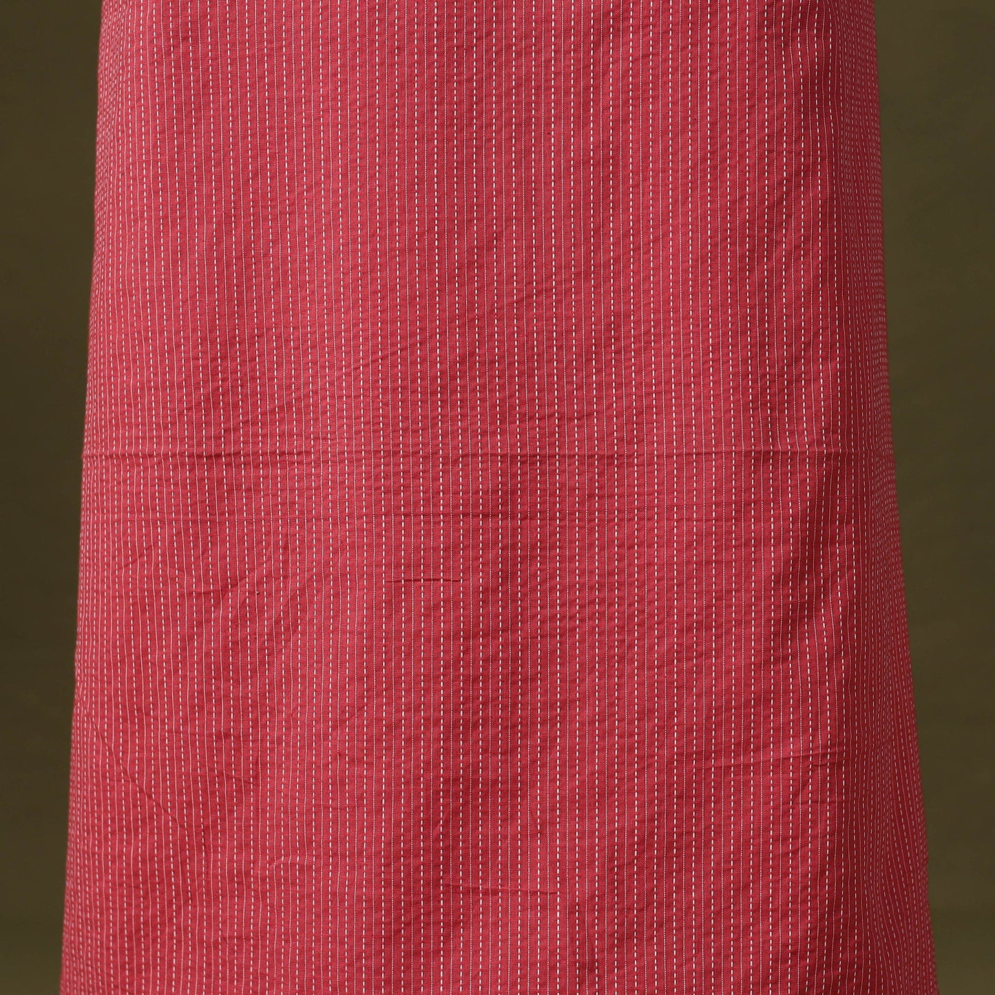 Pink Running Stitch Plain Cotton Unstitched Kurta Material