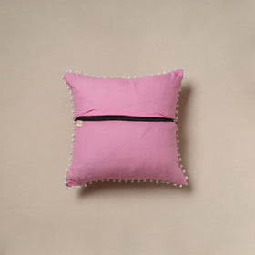 Running stitch plain cushion cover 56 - handcrafted
