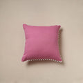 Running stitch plain cushion cover 56 - handcrafted