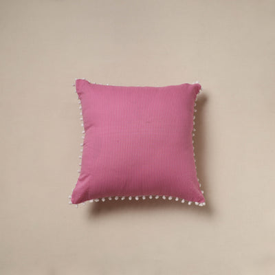 Running stitch plain cushion cover 56 - handcrafted