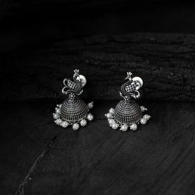 Pink - saanjh bela peacock oxidised necklace set