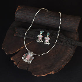Saanjh Saaj Classic German Silver Necklace Set
