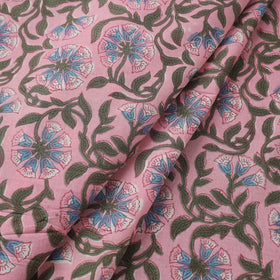  Pink Sanganeri Block Print Cotton Fabric